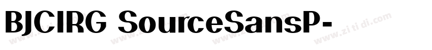 BJCIRG SourceSansP字体转换